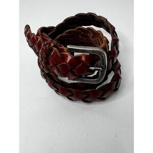 Vintage Abercrombie & Fitch Braided Leather Belt 36”